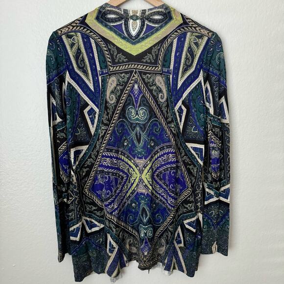 Vintage NWT Chicos Womens Multicolor Peyton Cardigan Mosaic Hippie Size Medium - Picture 6 of 9